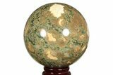 Polished Rainforest Jasper (Rhyolite) Sphere - Australia #209249-1